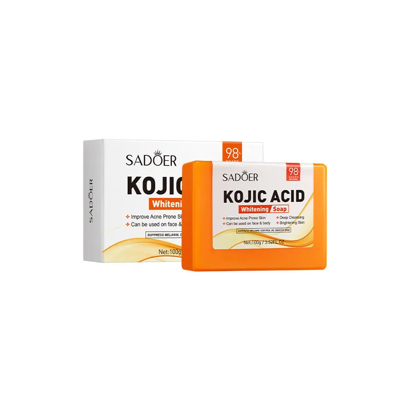 SADOER Kojic Acid Facial Soap Face Wash Foam Facial Cleanser Moisturizing Hydrating Oil Control Body Bathing Handmade Soap Zenn Organics Inc