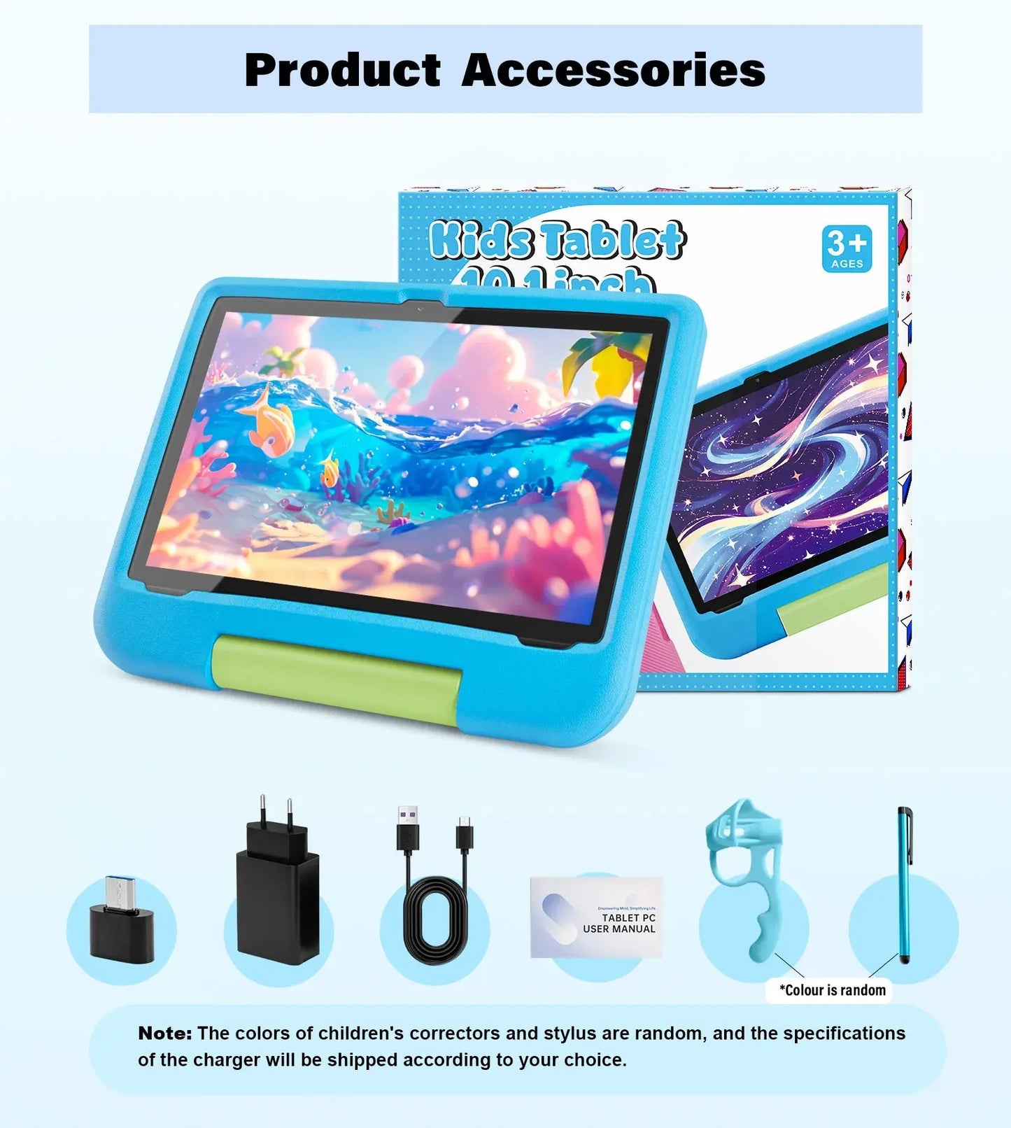 Kids Tablet, 10.1-inch Children 2025 Android 15 Tablets with Eye Protection Screen, 8GB(4+4GB) RAM 64GB Storage, 5000mAh Battery Zenn Organics Inc