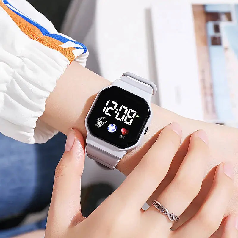 Kids Watch Sport LED Digital Watches Football Silicone Strap Waterproof Electronic Wristwatch for Children Boys Girls Gifts Zenn Organics Inc