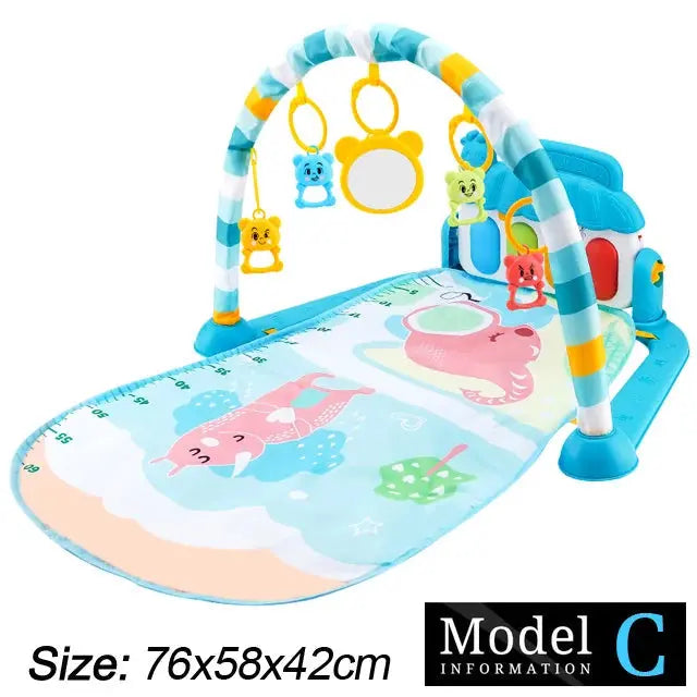 Baby Fitness Stand Music Play Gym Activity Toys Newborn Piano Crawling Blanket Pedal Game Pad Early Education 0-36 Months Gifts Zenn Organics Inc