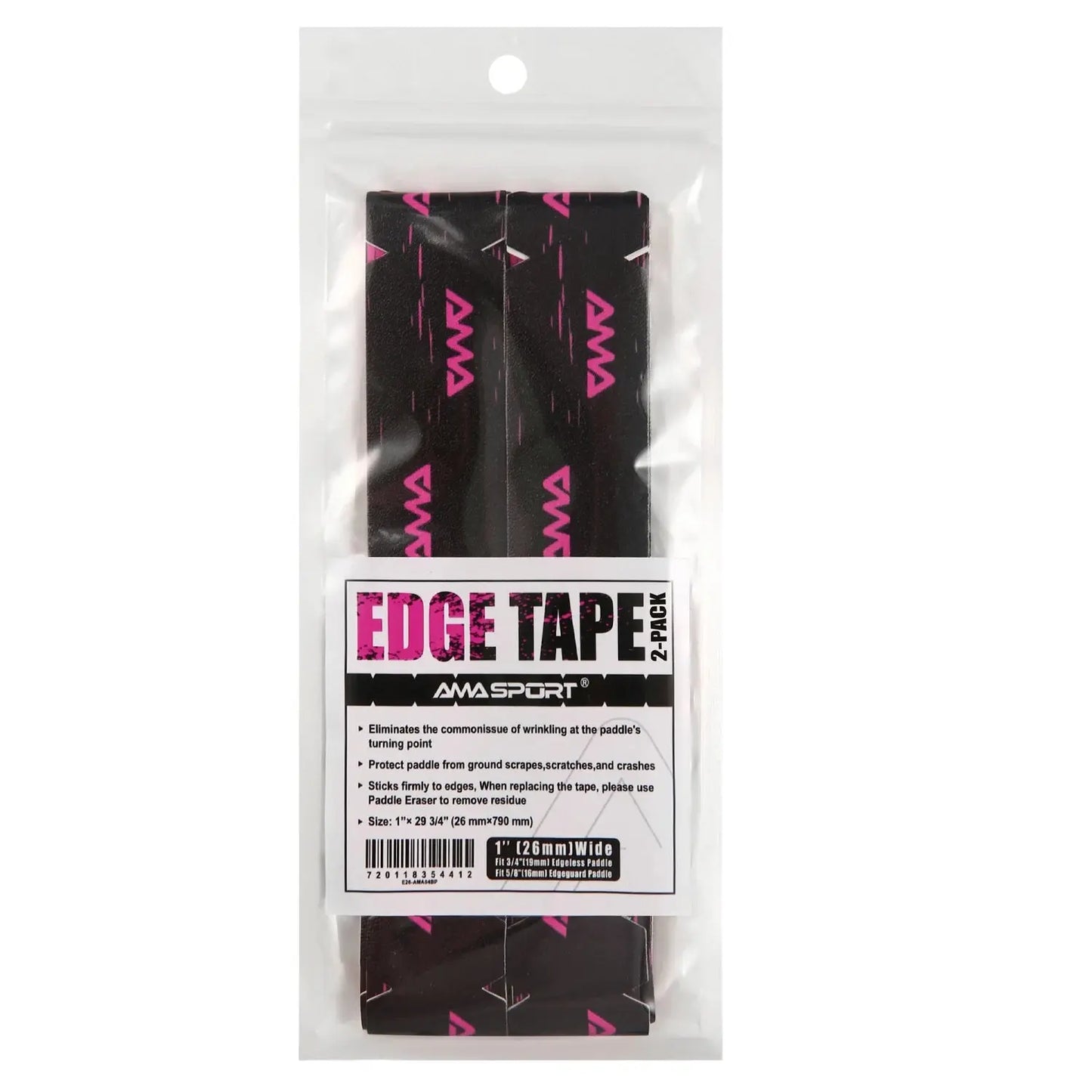 Pickleball Paddle Protection Tape New Color for 13mm/16mm/19mm Padel- 2 Units Pack Paddle Head Edge Guard- Pickleball Lead Tape Zenn Organics Inc