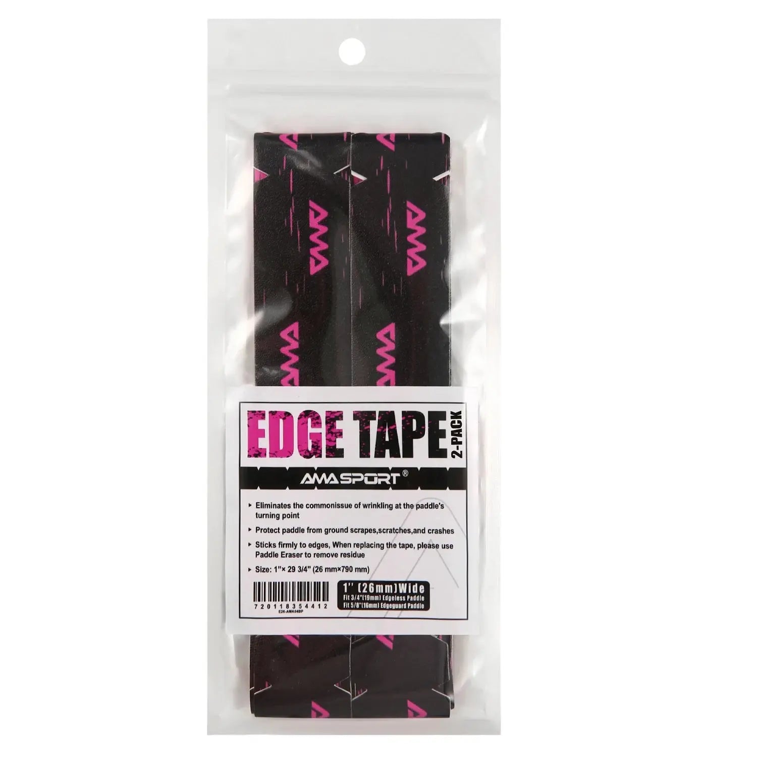 Pickleball Paddle Protection Tape New Color for 13mm/16mm/19mm Padel- 2 Units Pack Paddle Head Edge Guard- Pickleball Lead Tape Zenn Organics Inc