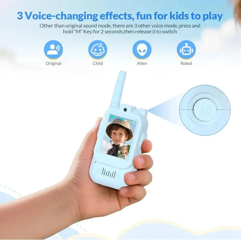 Kids Video Walkie Talkie with 2" HD Screen  One-Click HD Call Intercom For Children Gadgets Technology Gift Zenn Organics Inc