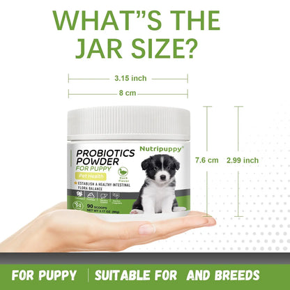Dog Probiotic Powder Supplement - Supports Digestive Health&Relieves Diarrhea,Boosts Immune System for Puppy Adult Senior Dogs Zenn Organics Inc