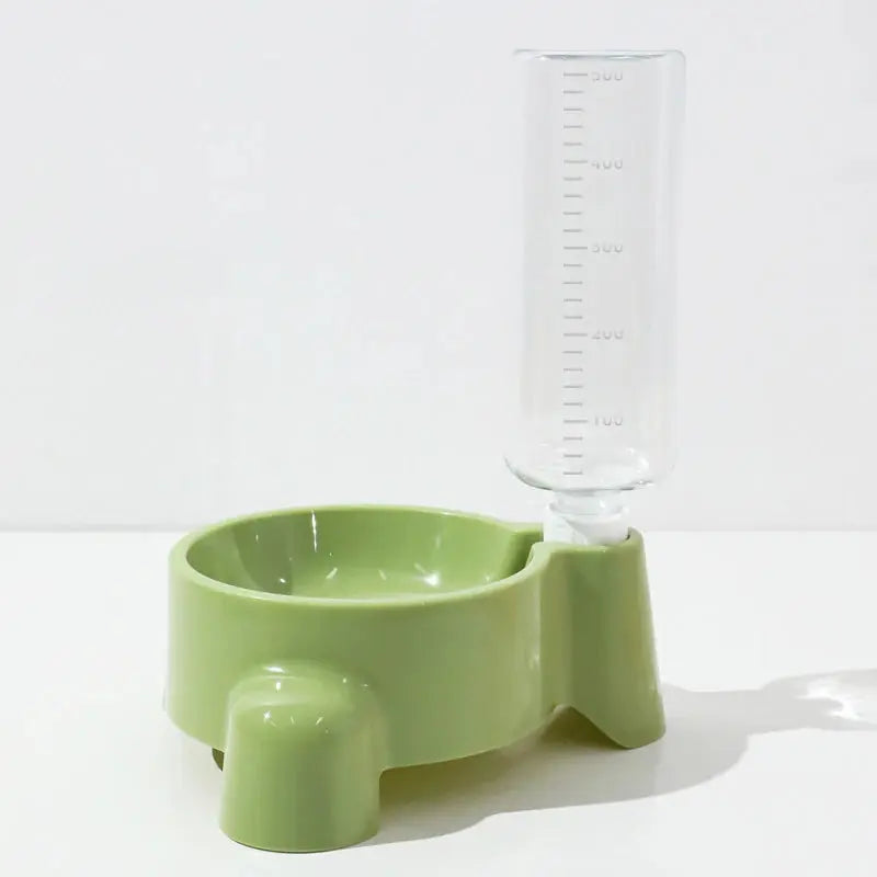 Zenn Organics Inc pet water bottle with automatic dispenser for puppies and cats, featuring a single drinking bowl.