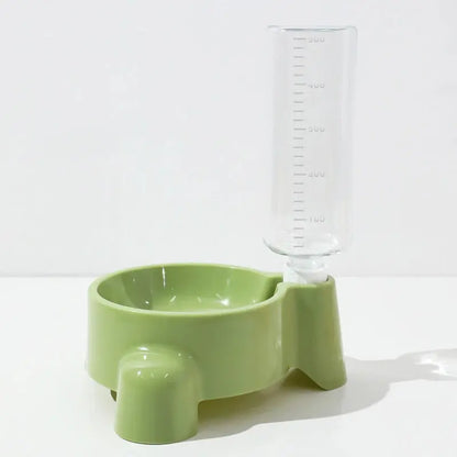 Zenn Organics Inc pet water bottle with automatic dispenser for puppies and cats, featuring a single drinking bowl.