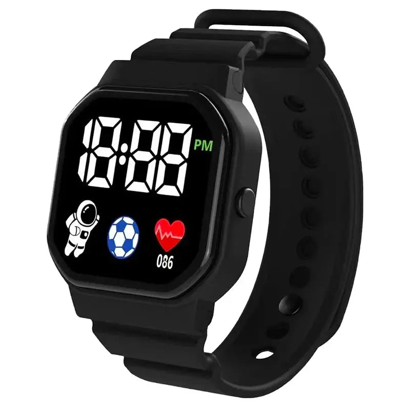 Kids Watch Sport LED Digital Watches Football Silicone Strap Waterproof Electronic Wristwatch for Children Boys Girls Gifts Zenn Organics Inc
