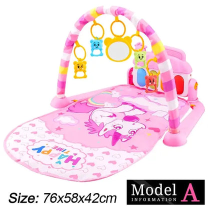 Baby Fitness Stand Music Play Gym Activity Toys Newborn Piano Crawling Blanket Pedal Game Pad Early Education 0-36 Months Gifts Zenn Organics Inc