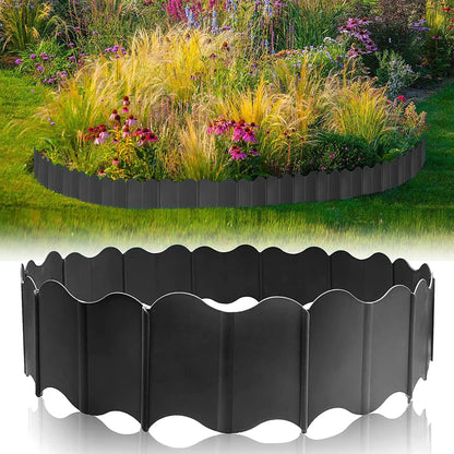Garden Edging Borders Grass Lawn Fence Path Patio Interlocking Decorative Outdoor Barrier Landscape Edging for Yard Garden Zenn Organics Inc