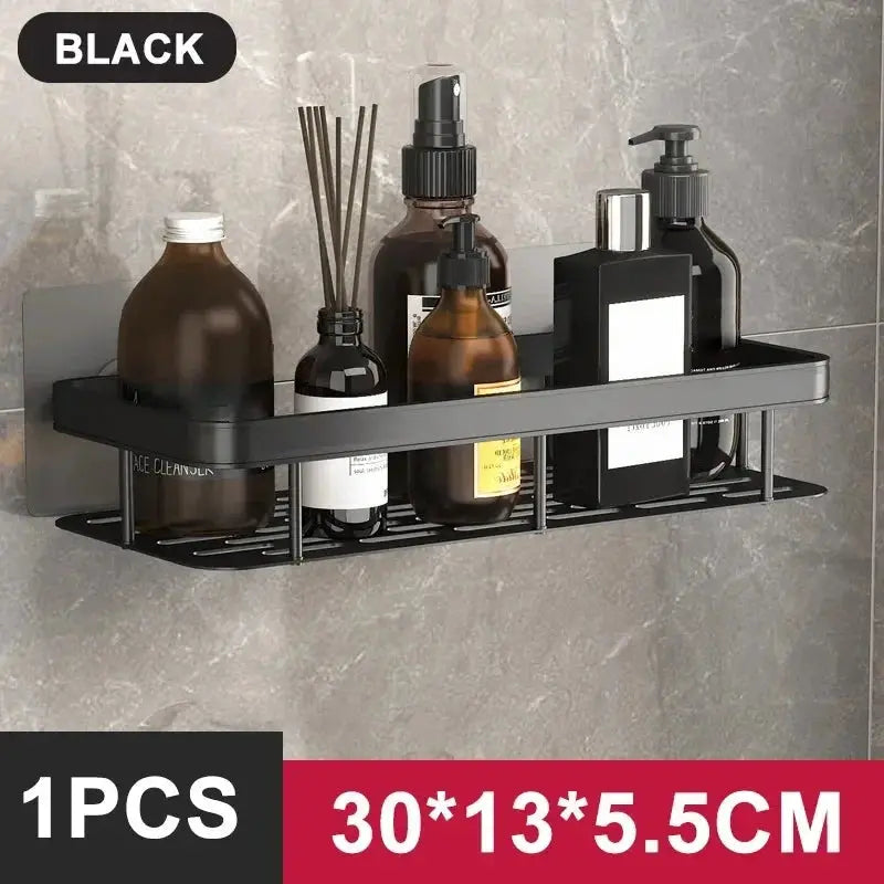 Bathroom Shelf Kitchen Storage Organizer Aluminum Alloy Shampoo Rack Shower Shelf Bathroom Accessories No Drill Shelf Zenn Organics Inc