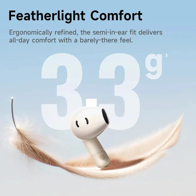 Baseus Bass BS2 Lite True Wireless Earbuds Bluetooth 6.0 Semi-in-Ear Earphones 2-Mic AI ENC 40H Playtime IP55 SuperBass Ear buds Zenn Organics Inc