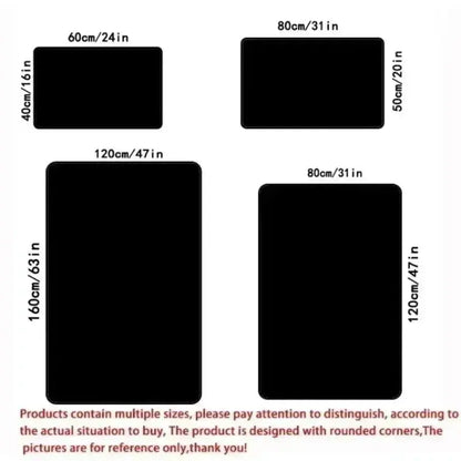 Outdoor Carpets for Camping RV Mat Outside Indoor Outdoor for Porch Deck Backyard Living Room Balcony Picnic Black White Rugs Zenn Organics Inc