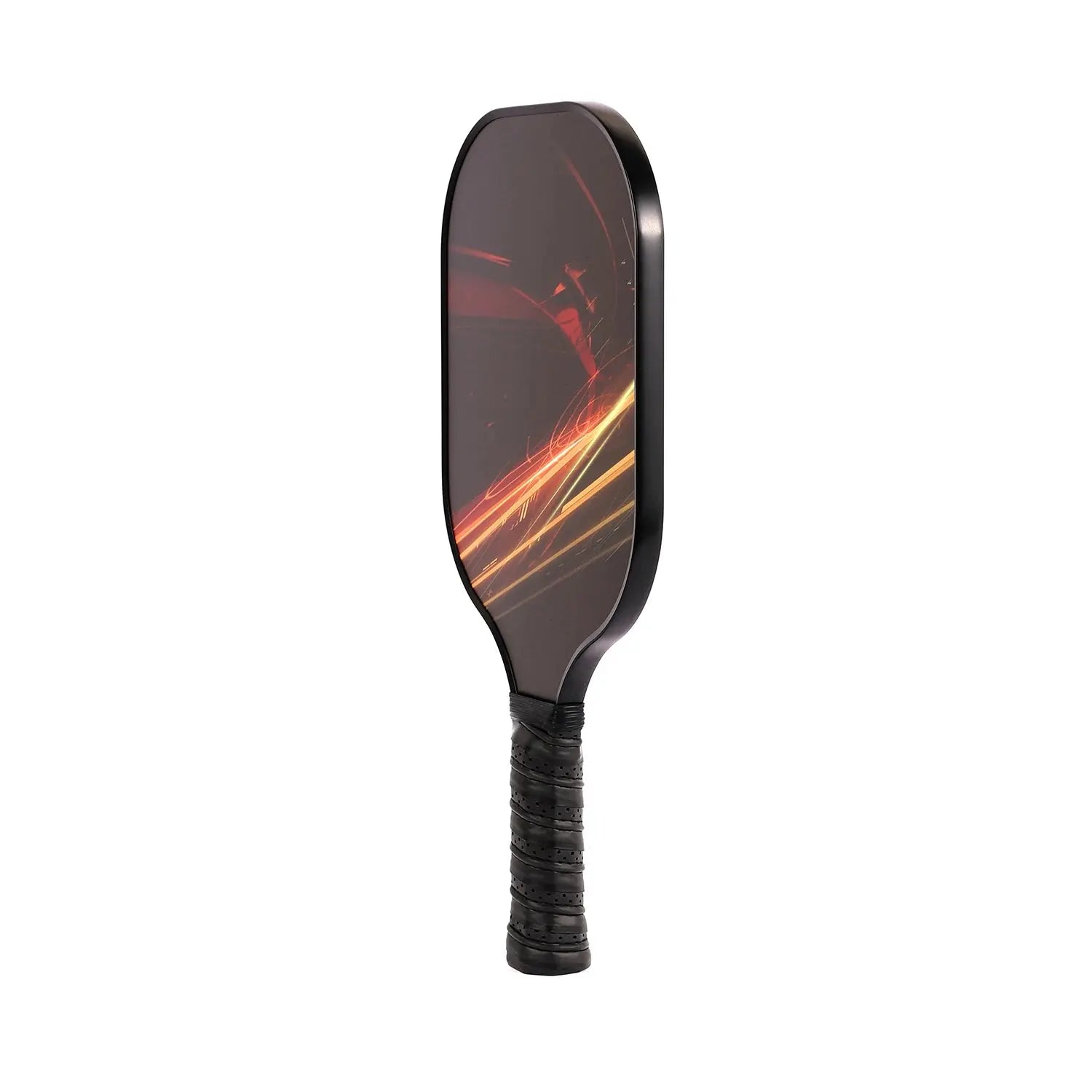 Set of Zenn Organics Inc. USAPA approved graphite pickleball paddles with beach tennis and outdoor pickleball racquets on a court.