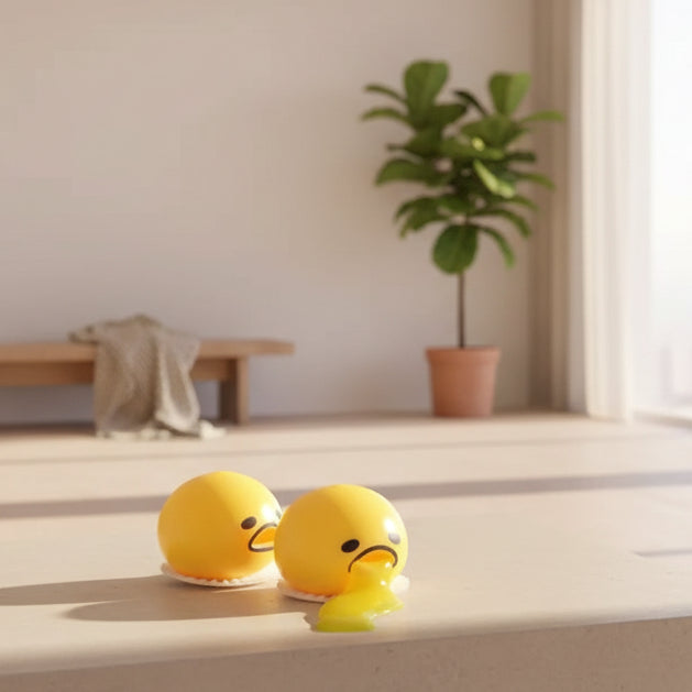 Puking Egg Yolk Stress Ball With Yellow Goop Relieve Stress Toy Funny Squeeze Tricky AntiStress Disgusting Egg Toy Kids Gift Zenn Organics Inc