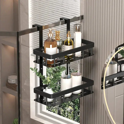 2/3 Tier Shower Organizer Rack - No-Drill Hanging Design for Bathroom & Shower Essentials, Shower Caddies Bathroom Organizer Zenn Organics Inc