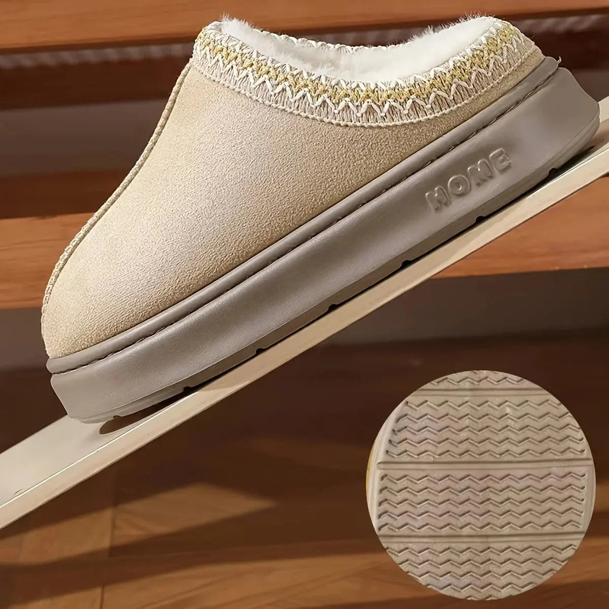 Women's Comfort Lined Slippers Soft Sole Winter Warm Indoor Outdoor Shoes Elegant Couple Slippers Zenn Organics Inc
