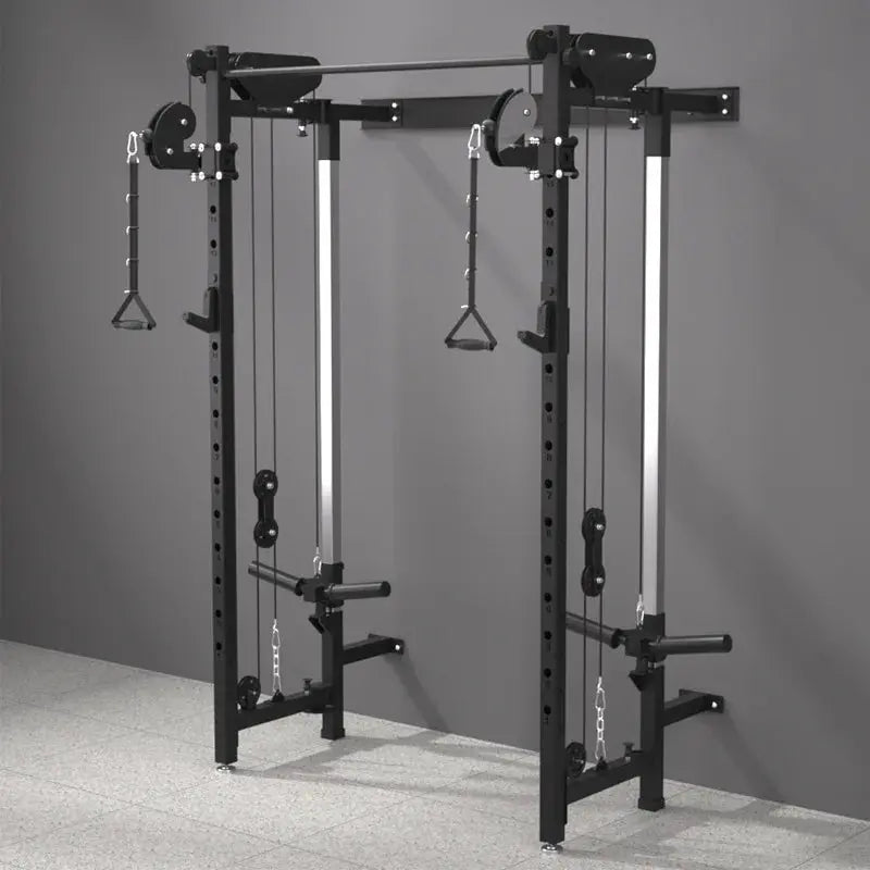 Foldable squat rack wall bird comprehensive trainer free bench press high pull-down Large Fitness Equipment Integrated Zenn Organics Inc