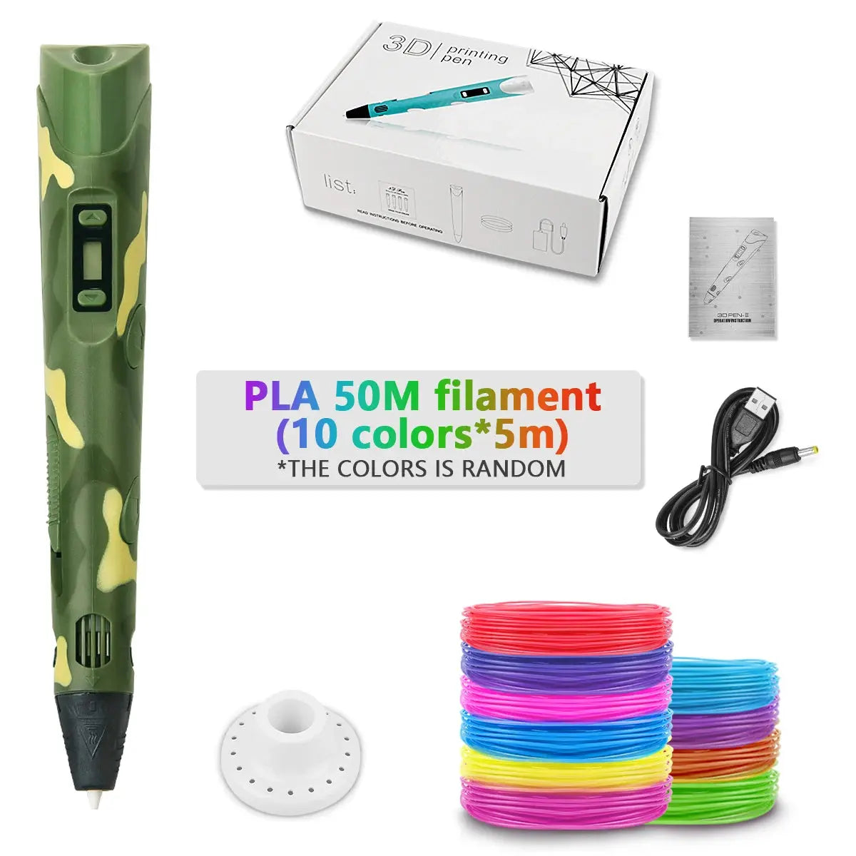 3D Pen For Children 3D Printing Drawing Pen DIY Funny Set for Kids Chidren Birthday Chrismas Creative Gift with PLA Filament Zenn Organics Inc