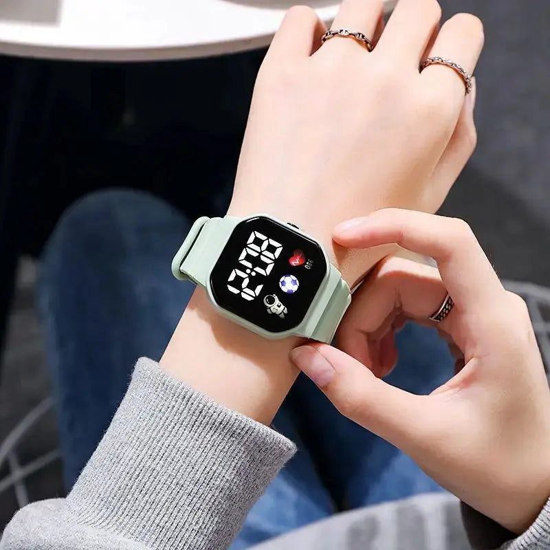 Kids Watch Sport LED Digital Watches Football Silicone Strap Waterproof Electronic Wristwatch for Children Boys Girls Gifts Zenn Organics Inc