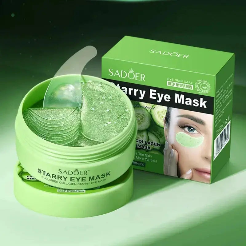 Cucumber Hydrating Eye Mask, Containing Cucumber Extract. Replenish Moisture, Leaving the Skin Moisturized and Radiant. Suitable for Each Skin Type. Zenn Organics Inc