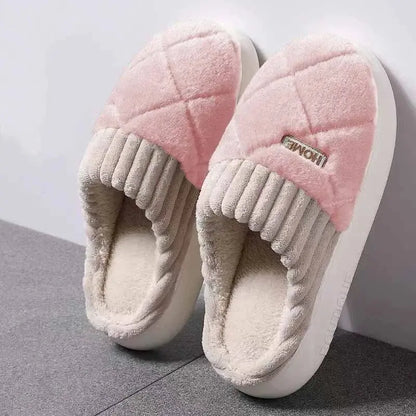 Women's Casual Home Slippers Soft Bottom Plush Slippers Anti-slip Thermal Slippers Indoor Winter Men's Fashion Casual Flats Slip Zenn Organics Inc