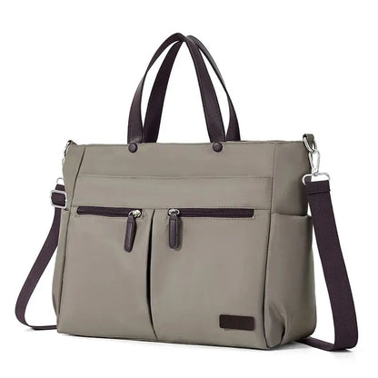 【 Laptop Bag 】 Nylon casual ladies' laptop bag, daily commuting briefcase, lightweight double main pocket single-shoulder bag Zenn Organics Inc