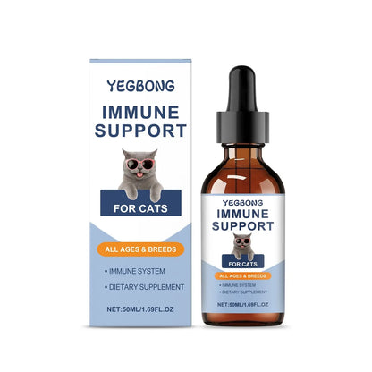 Yegbong 50ml Cat Vitamin Supplement Daily Care to Help Nutrition, Promote Growth, and Support Cat's Recovery, Vitamin Care Drops Zenn Organics Inc