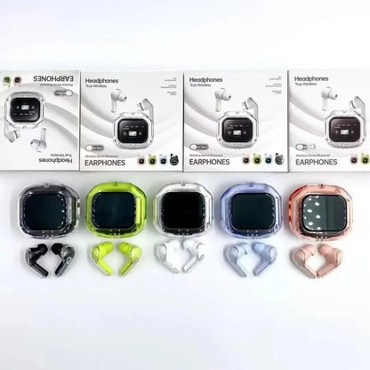 True Wireless Bluetooth Earbuds 5.4 Earphones ANC Noise Reduction Stereo Bass HD Mic Gamer Headset with LED Touch Screen Control Zenn Organics Inc
