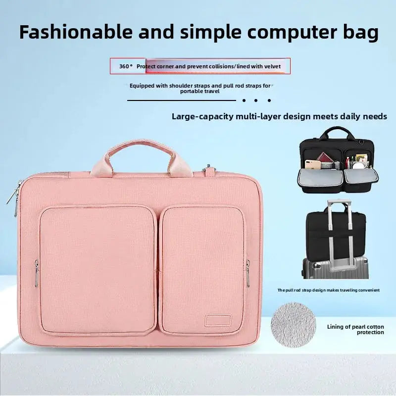 Laptop Bag Handbag 13 14 15 inch for MacBook Air Pro M1 M2 M3 HP Dell Notebook Shoulder Sleeve Protective Computer Briefcase Zenn Organics Inc