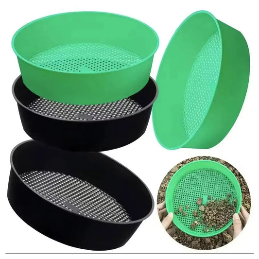 Garden Sieve Soil Sifter, Round Sieve Earth Stone Fine Gardening Tool Home Planting Sieve Screen Garden Soil Filter Net Sifter Zenn Organics Inc