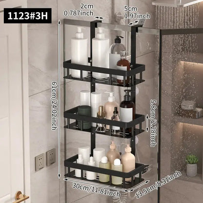 2/3 Tier Shower Organizer Rack - No-Drill Hanging Design for Bathroom & Shower Essentials, Shower Caddies Bathroom Organizer Zenn Organics Inc