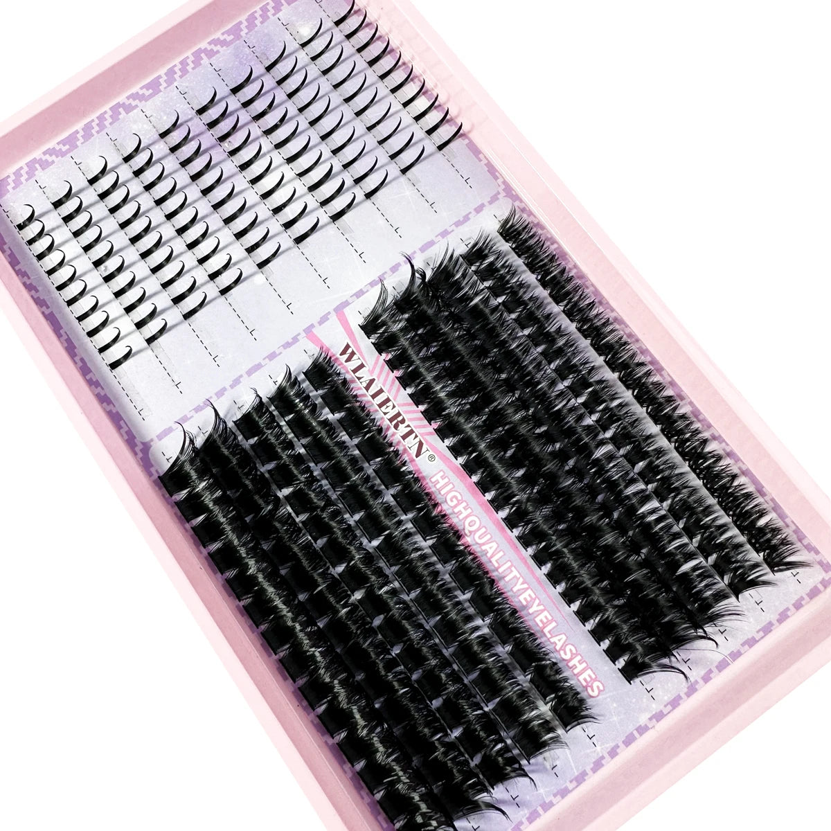 Lash Extensions Kit Spikes Lash Individuals 3D Volume Eyelash Clusters D-Curly Lash Clusters Kit 10-16MM DIY Eyelash Extensions Zenn Organics Inc