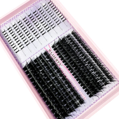 Lash Extensions Kit Spikes Lash Individuals 3D Volume Eyelash Clusters D-Curly Lash Clusters Kit 10-16MM DIY Eyelash Extensions Zenn Organics Inc
