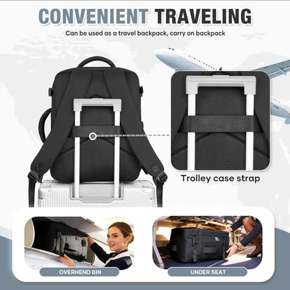 Ryanair 40x30x20 Luggage Cabin Bag, 40x30x20 Bag Men Women 15.6inch Laptop Bag Business  Travel Backpack，College School Backapck Zenn Organics Inc