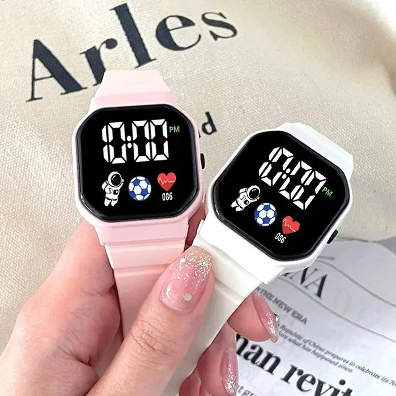 Kids Watch Sport LED Digital Watches Football Silicone Strap Waterproof Electronic Wristwatch for Children Boys Girls Gifts Zenn Organics Inc