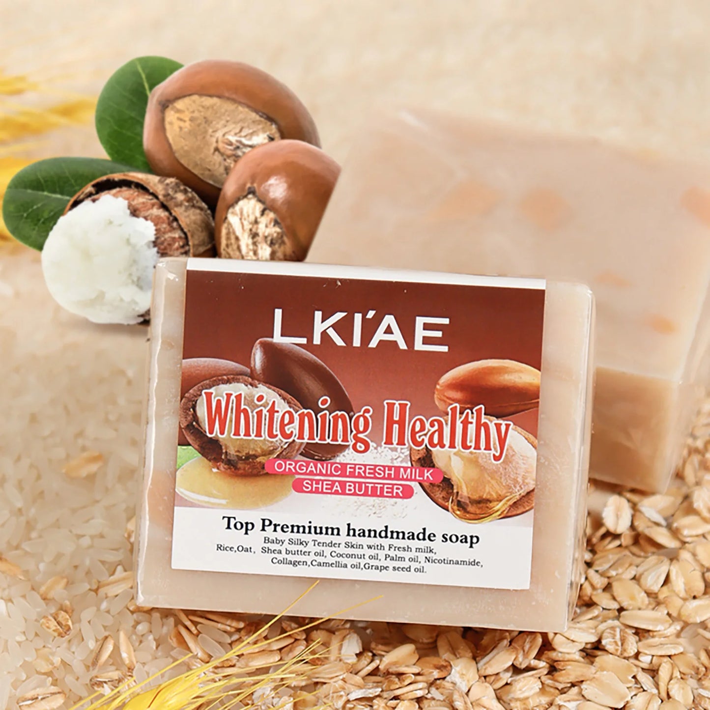 Organic Fresh Milk Whitening Soap Bar, Lighten, Improve Skin Elasticity, Handmade Soap For Face, Body and Hands, 150g/5.3 oz Zenn Organics Inc
