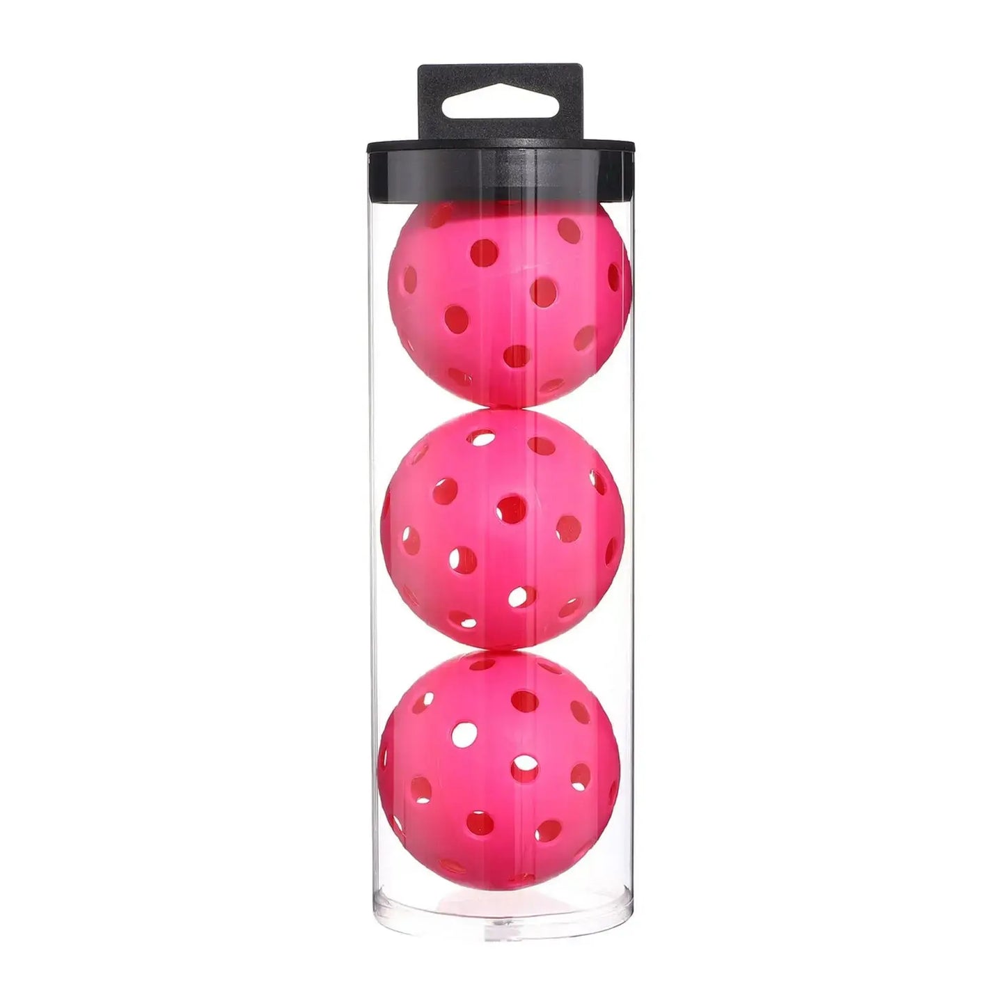 Set of three professional pickleball balls with 40 holes, ideal for outdoor training and tournament play by Zenn Organics Inc.