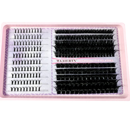 Lash Extensions Kit Spikes Lash Individuals 3D Volume Eyelash Clusters D-Curly Lash Clusters Kit 10-16MM DIY Eyelash Extensions Zenn Organics Inc