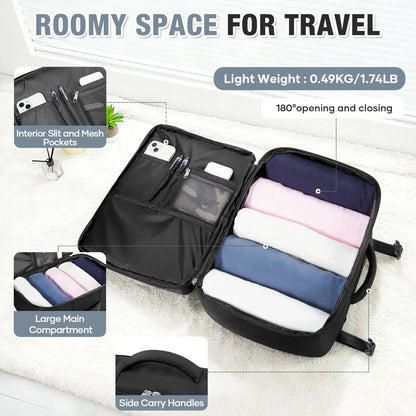 Ryanair 40x30x20 Luggage Cabin Bag, 40x30x20 Bag Men Women 15.6inch Laptop Bag Business  Travel Backpack，College School Backapck Zenn Organics Inc