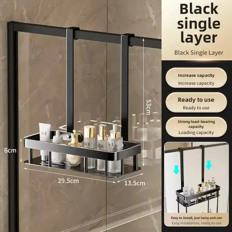2/3 Tier Shower Organizer Rack - No-Drill Hanging Design for Bathroom & Shower Essentials, Shower Caddies Bathroom Organizer Zenn Organics Inc