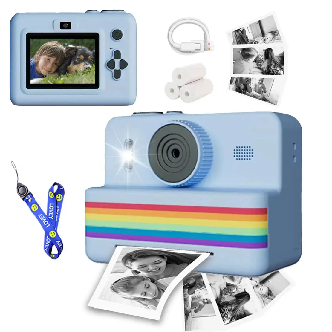 Digital Children Camera For Photography Mini Printer Portable Thermal Instant Print Photo Kids Camera 2.8inch HD Video Toy Gifts Zenn Organics Inc