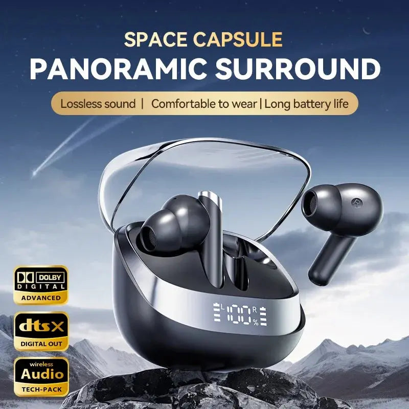 Earphone Bluetooth In-Ear Headphones True Wireless Earbuds  For Noise Reduction Power Display Waterproof Touch Control With Mic Zenn Organics Inc