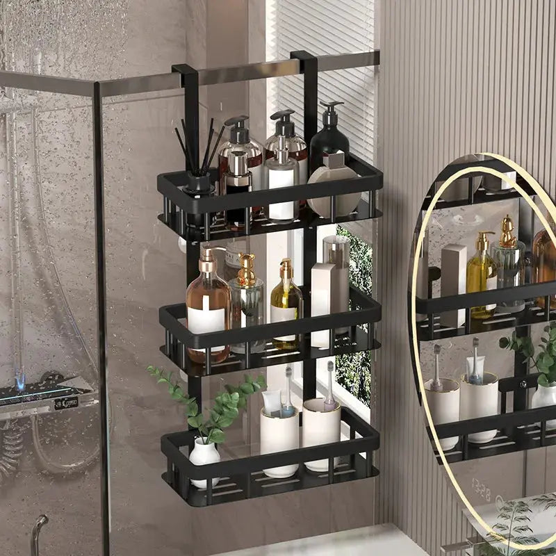 2/3 Tier Shower Organizer Rack - No-Drill Hanging Design for Bathroom & Shower Essentials, Shower Caddies Bathroom Organizer Zenn Organics Inc