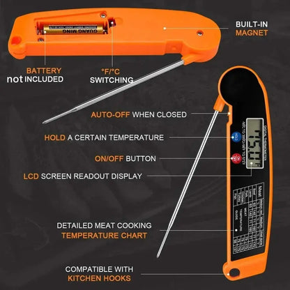 Digital Kitchen Food Thermometer For Meat Water Milk Cooking Food Probe BBQ Electronic Oven Thermometer Kitchen Tools Zenn Organics Inc