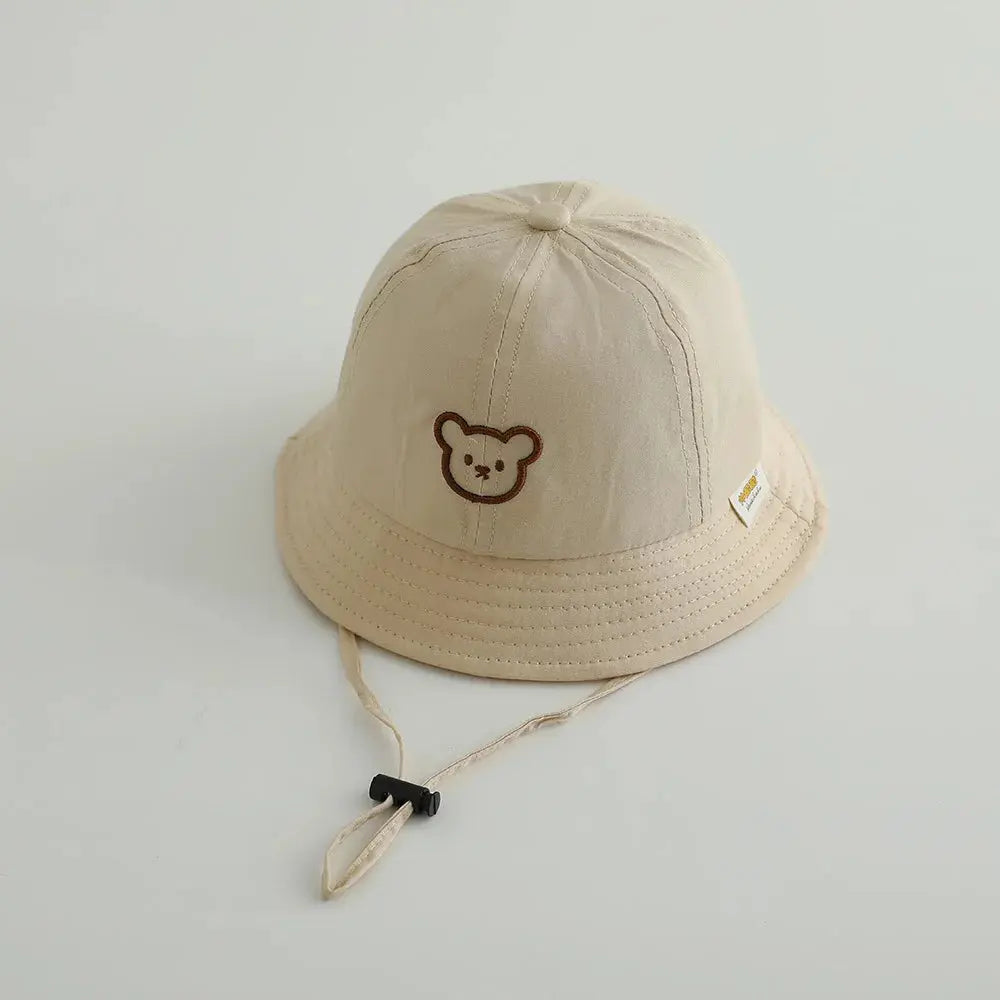 Cute Bear Baby Bucket Hats Korean Boy Girl Summer Uv Protection Fisherman Caps Kids Outdoor Sunshade Panama Basin Caps Zenn Organics Inc