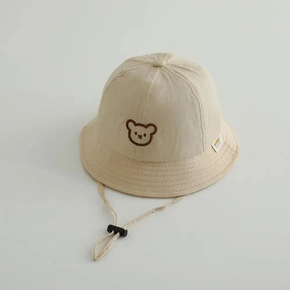 Cute Bear Baby Bucket Hats Korean Boy Girl Summer Uv Protection Fisherman Caps Kids Outdoor Sunshade Panama Basin Caps Zenn Organics Inc