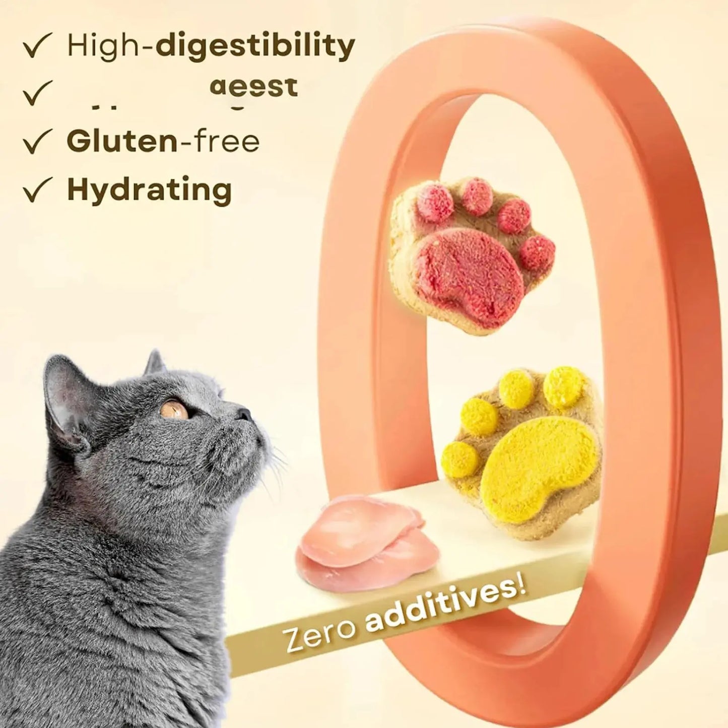 Cat Snacks Paw Shape Dried Indoor Kitten Snacks Teeth Cleaning Supplement Pet Chews for Large Small Feline Rewarding Care Daily Zenn Organics Inc