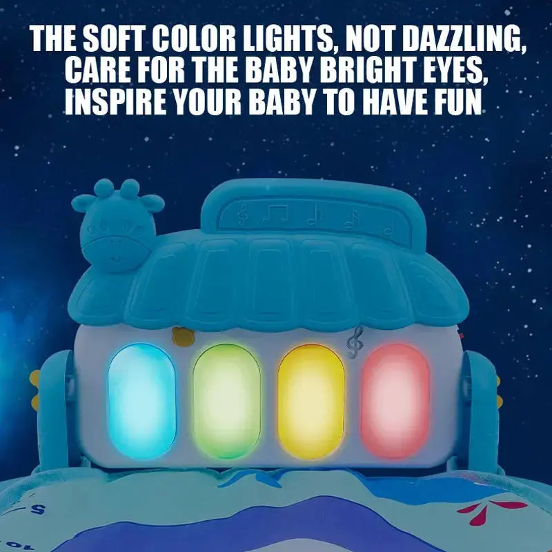 Baby Fitness Stand Music Play Gym Activity Toys Newborn Piano Crawling Blanket Pedal Game Pad Early Education 0-36 Months Gifts Zenn Organics Inc