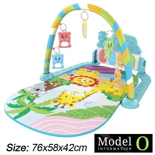 Baby Fitness Stand Music Play Gym Activity Toys Newborn Piano Crawling Blanket Pedal Game Pad Early Education 0-36 Months Gifts Zenn Organics Inc