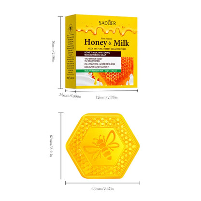 Honey Milk Whitening Moisturizing Deep Cleansing Facial Soap, Refreshing And Oil-Controlling Body Soap For Smooth Delicate Skin. Zenn Organics Inc